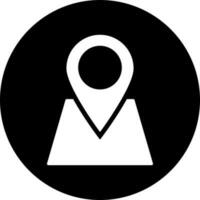 Black and White map navigation icon in flat style. vector