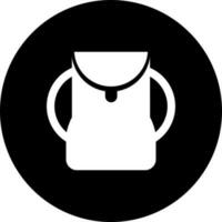 Backpack glyph icon or symbol. vector