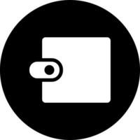 Wallet glyph icon in flat style. vector