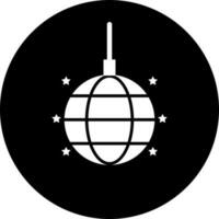 Disco ball glyph icon in flat style. vector