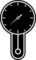 Flat style pendulum clock icon. vector