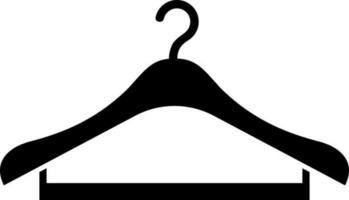 Isolated hanger icon in black color. vector