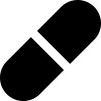 Capsule or tablet icon in flat style. vector