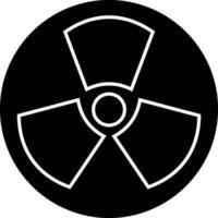 Radiation icon or symbol in Black and White color. vector