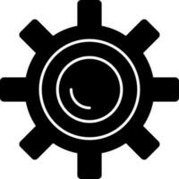 Cogwheel icon or symbol in Black and White color. vector