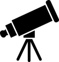 Telescope glyph icon or symbol. vector