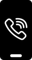 Incoming call in smartphone icon. vector