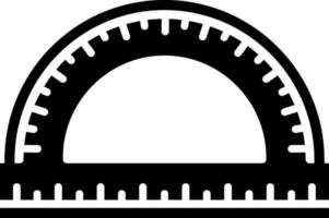 Protractor glyph icon or symbol. vector