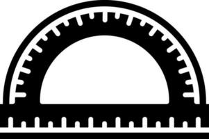 Protractor glyph icon or symbol. vector