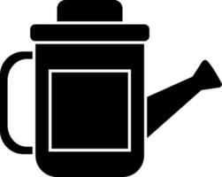 Watering pot icon in Black and White color. vector