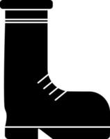 Isolated illustration of boot in black color. vector