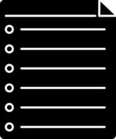 Black and White game list icon or symbol. vector