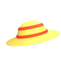 Paja sombrero 3d icono png