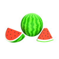 vattenmelon 3d ikon png