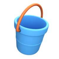 Beach bucket 3D icon png