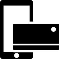 Online payment icon from smartphone. vector