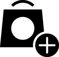 Black and White add to shopping cart icon. vector