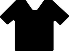 T-shirt icon in black color. vector