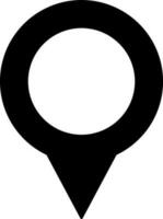 Map pin icon in Black and White color. vector