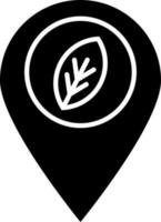 Map pin with leaf icon. Smart farming location icon. vector