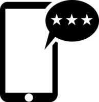 Black and white online rating review icon. vector