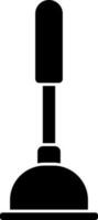 Flat style plunger in Black and White color. vector