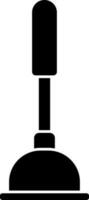 Flat style plunger in Black and White color. vector