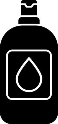 Black and White shampoo bottle in flat style.