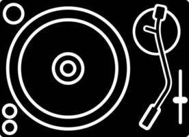 Illustration of turntable icon or symbol. vector