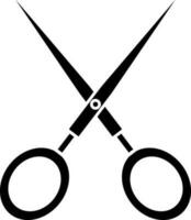 Black scissors on white background. vector