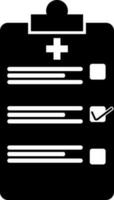 Medical checklist in Black and White color. vector