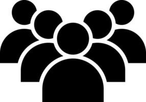 Unity or crowd icon in Black and White color. vector