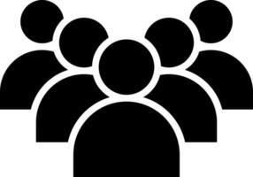 Unity or crowd icon in Black and White color. vector