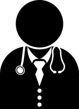 Isolated illustration of a doctor icon. vector