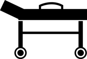 Blank stretcher in black color. vector