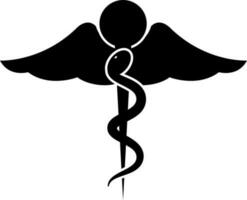 Black medical sign in flat style. vector