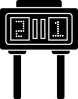 Scores board glyph icon or symbol. vector
