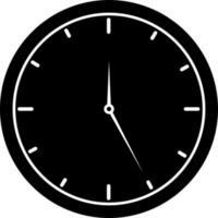 Isolated wall clock icon or symbol. vector