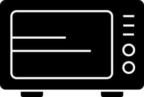 Isolated microwave icon in black and white color. vector
