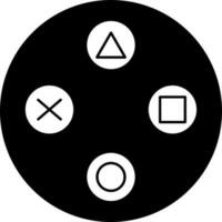 Illustration of playstation button icon. vector