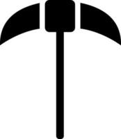 Pickaxe glyph icon or symbol. vector