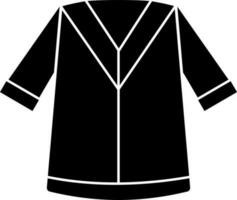 Flat style coat icon in Black and White color. vector