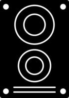 Flat style sound speaker icon in Black and White color. vector