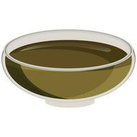 Green sauce chutney in bowl. vector