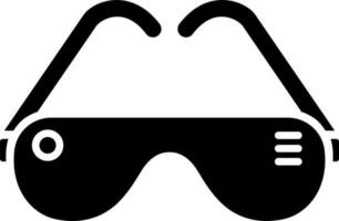 Flat style smart glasses glyph icon. vector