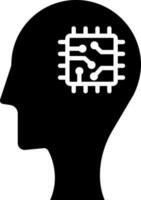 Illustration of artificial intelligence icon. vector