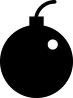 Bomb icon in flat style. vector