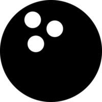 Bowling ball icon in Black and White color. vector