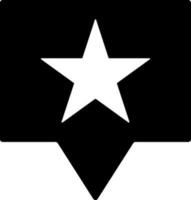 Glyph star rating icon or symbol. vector