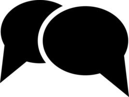 Flat style chatting or speech bubble icon. vector